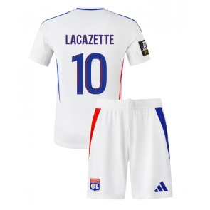 Olympique Lyonnais Alexandre Lacazette #10 Hemmakläder Barn 2024-25 Kortärmad (+ Korta byxor)